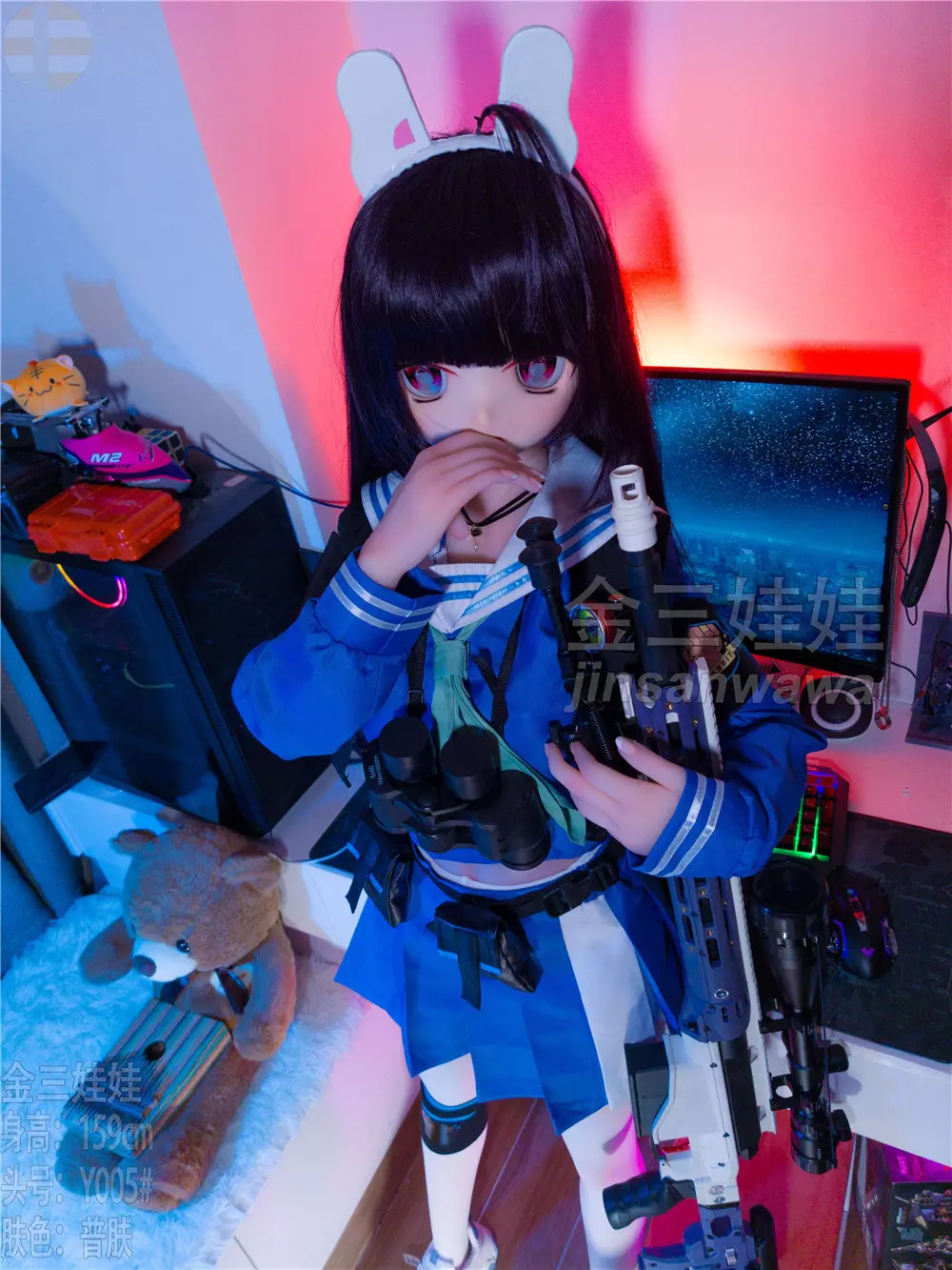 WM S-TPE 159cm (5ft2) Anime TPE Sex Doll with PVC Head #Y005